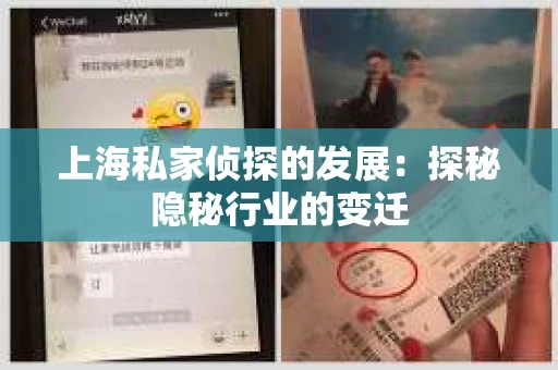 上海私家侦探的发展：探秘隐秘行业的变迁