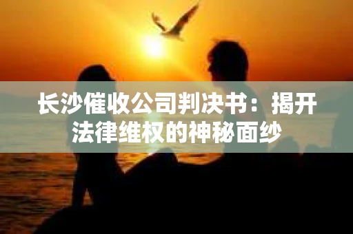 长沙催收公司判决书：揭开法律维权的神秘面纱