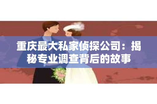 重庆最大私家侦探公司：揭秘专业调查背后的故事