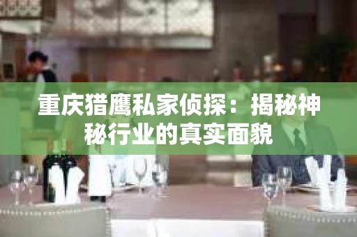 重庆猎鹰私家侦探：揭秘神秘行业的真实面貌