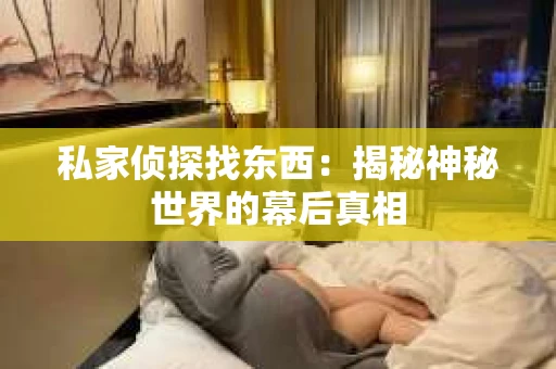 私家侦探找东西：揭秘神秘世界的幕后真相