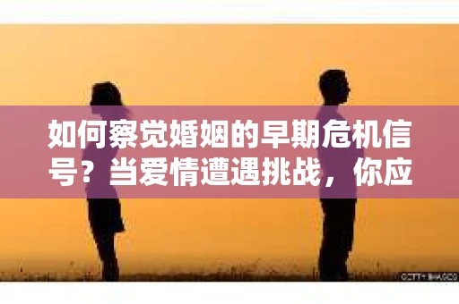 如何察觉婚姻的早期危机信号？当爱情遭遇挑战，你应该怎么办？