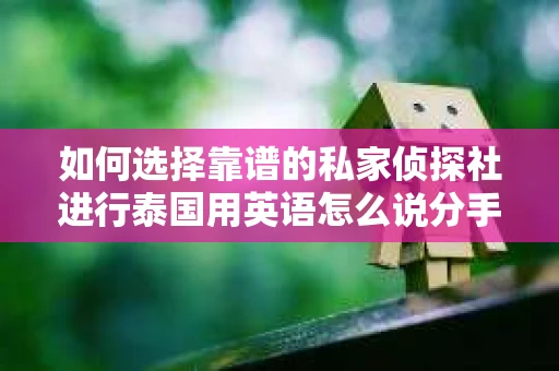 如何选择靠谱的私家侦探社进行泰国用英语怎么说分手挽回服务？
