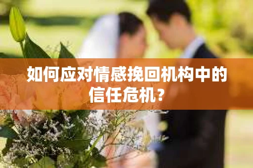 如何应对情感挽回机构中的信任危机？