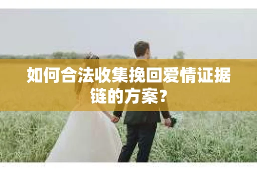 如何合法收集挽回爱情证据链的方案? 如何合法收集挽回爱情证据链的方案?