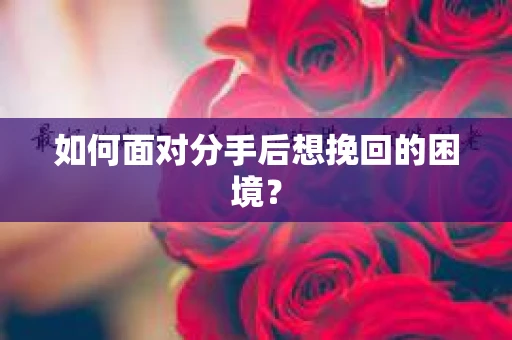 如何面对分手后想挽回的困境？